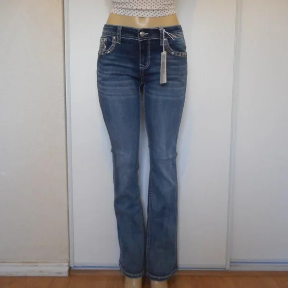 🌸SOLD🌸 New GRACE in LA Jeans Size 29 Mid Rise Boot Cut - Picture 2 of 14